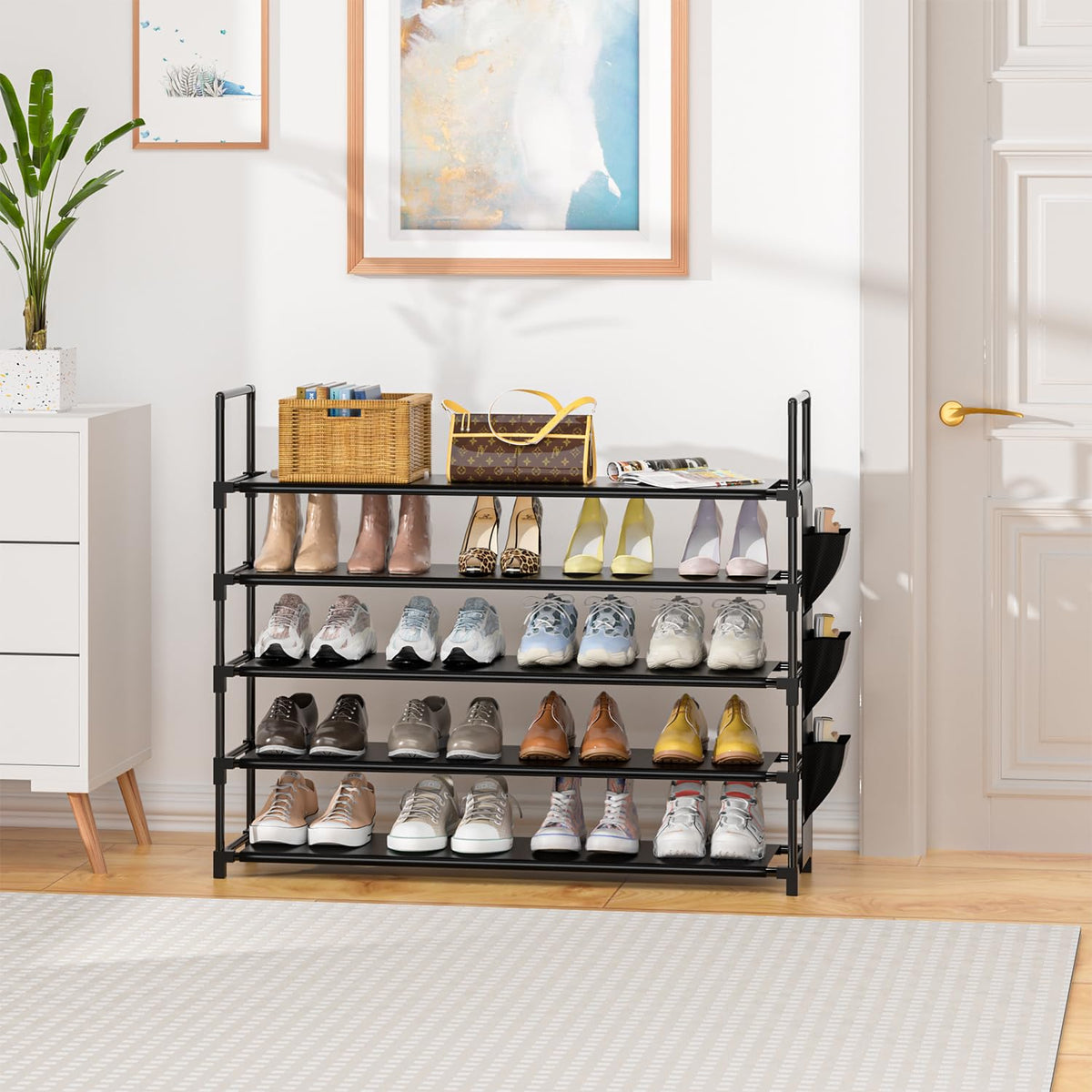 5 Tier Tall Shoe Rack, 20-25 Pairs