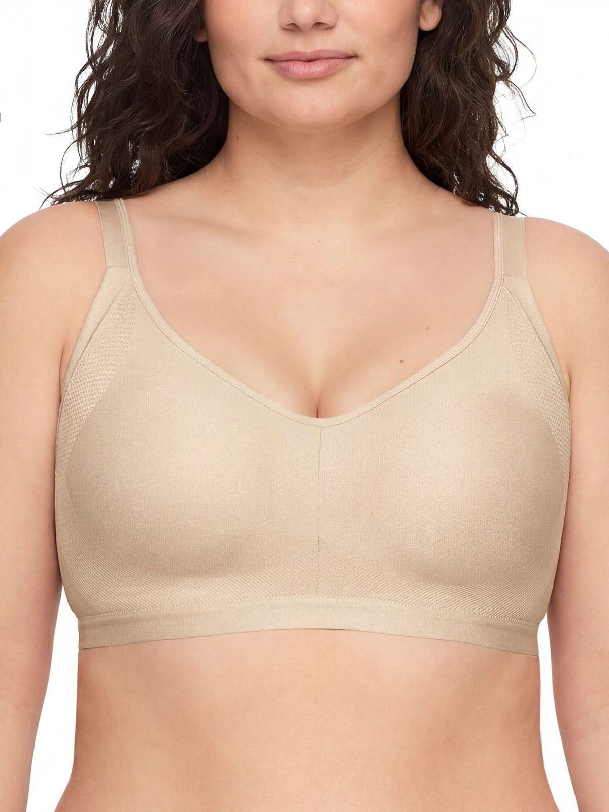 Warners Women's Blissful Benefits Wireless Bra, Butterscotch, XL