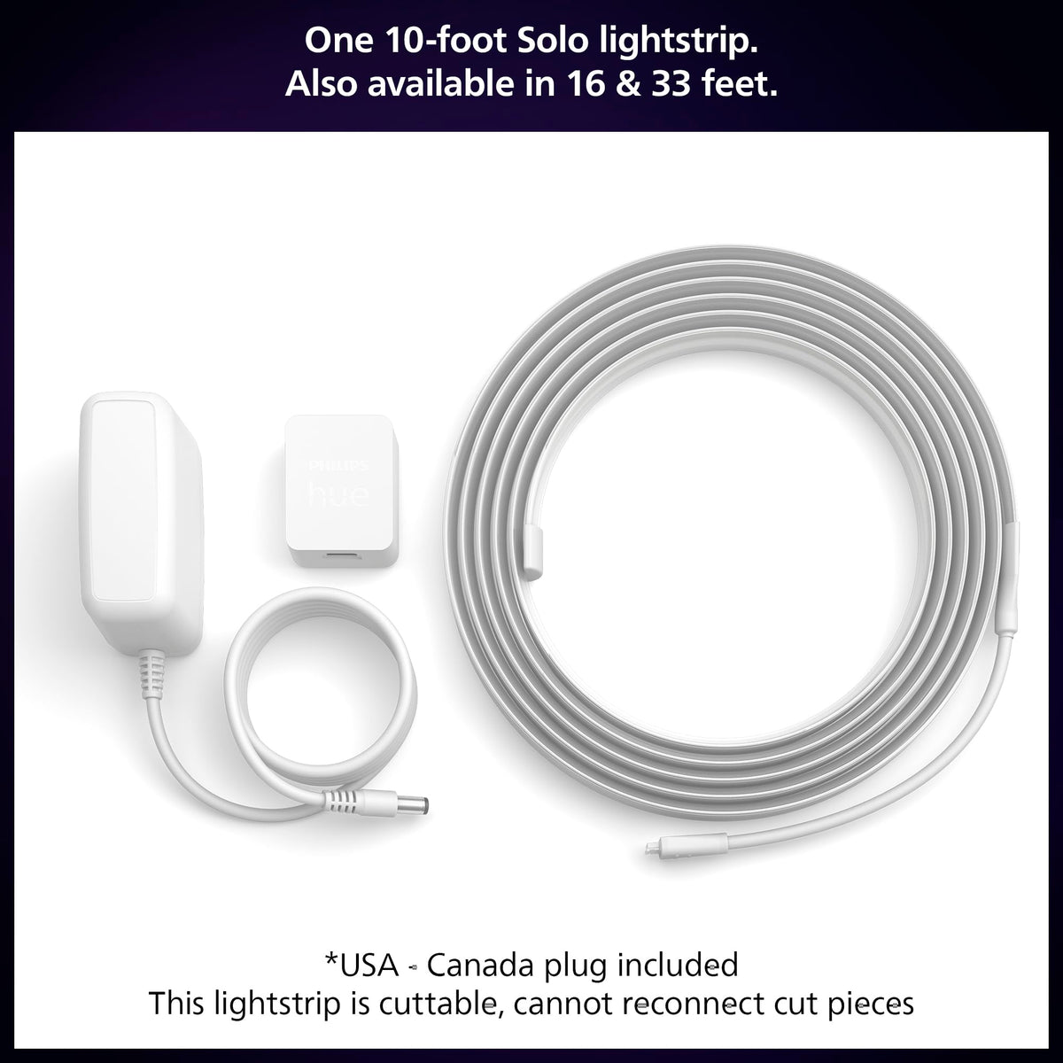 Philips Hue Indoor 3 m (10 ft) Solo Lightstrip Base Kit