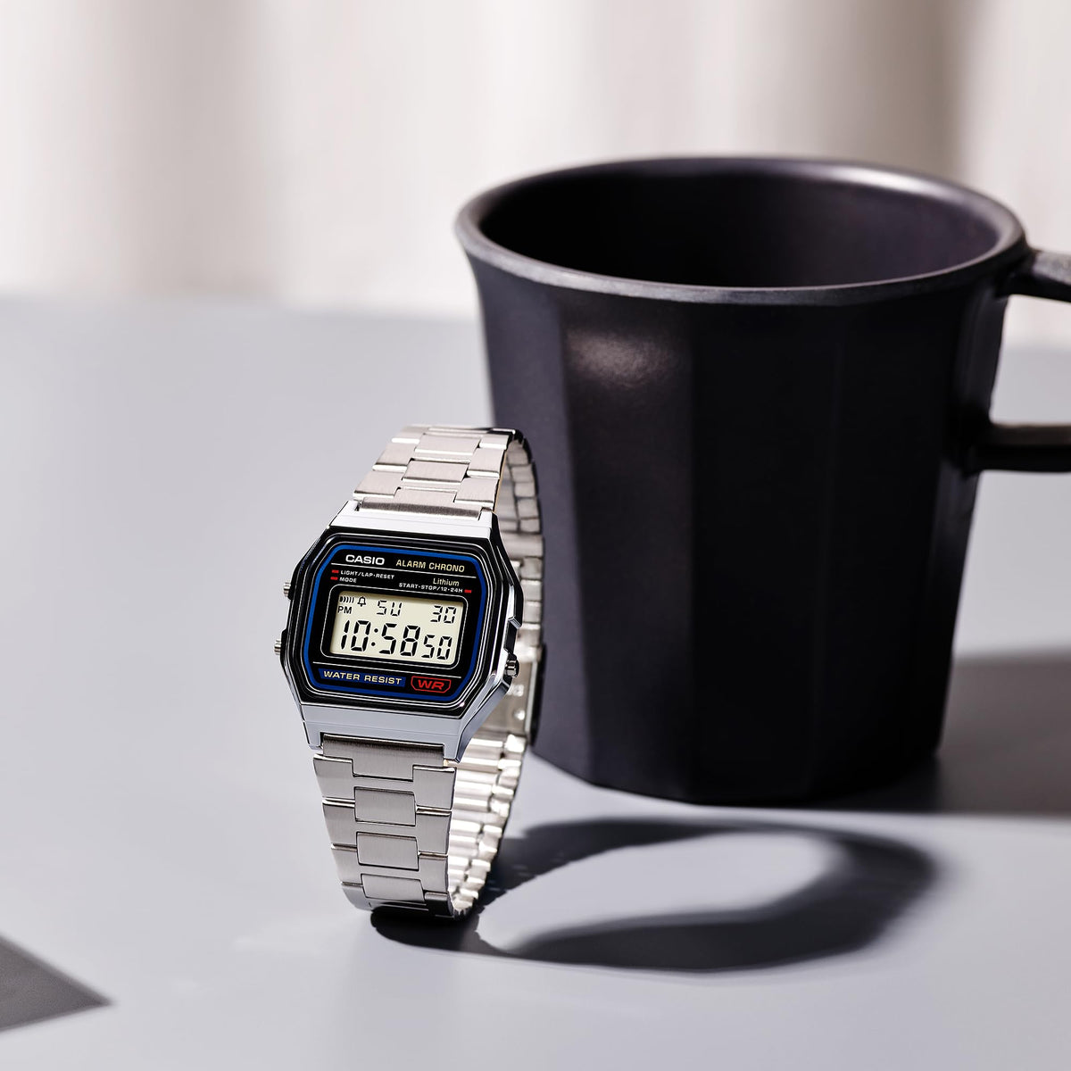 Casio Men's A158W-1 Classic Digital Stainless Steel Watch