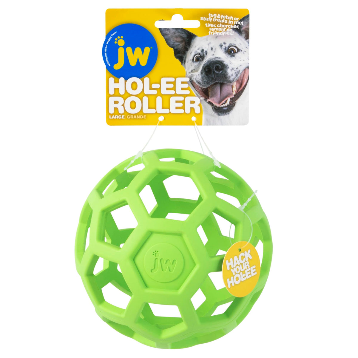 JW Pet HOL-ee Roller Original Dog Puzzle Ball, Large, Assorted Colours