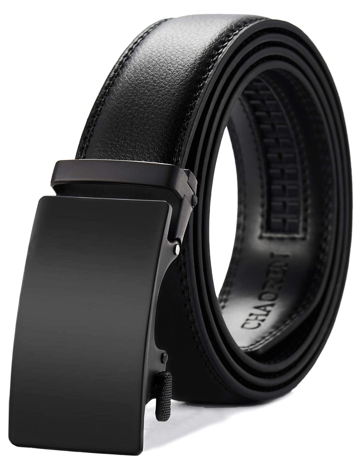 CHAOREN Leather Ratchet Belt, 35 mm, Matte Black