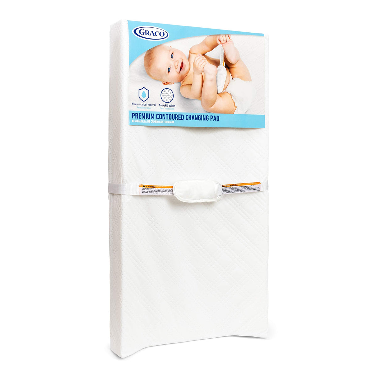 Graco Premium Contoured Baby Changing Pad, Water-Resistant, Non-Skid