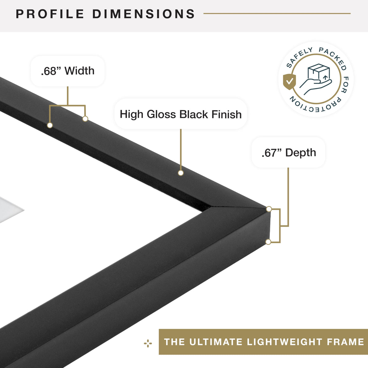 MCS Everline Collection Poster Frame, 16x24, Black, 1-Pack