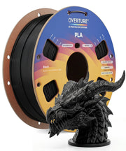 OVERTURE PLA 3D Printer Filament, 1.75 mm, 1 kg, Black