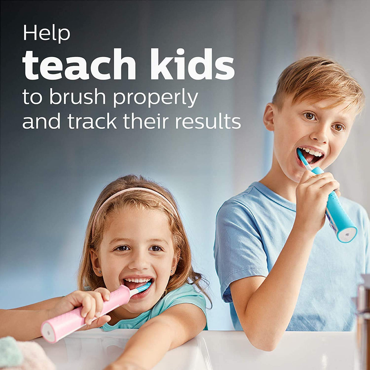 Philips Sonicare for Kids Rechargeable Toothbrush, Pink, HX6351/41