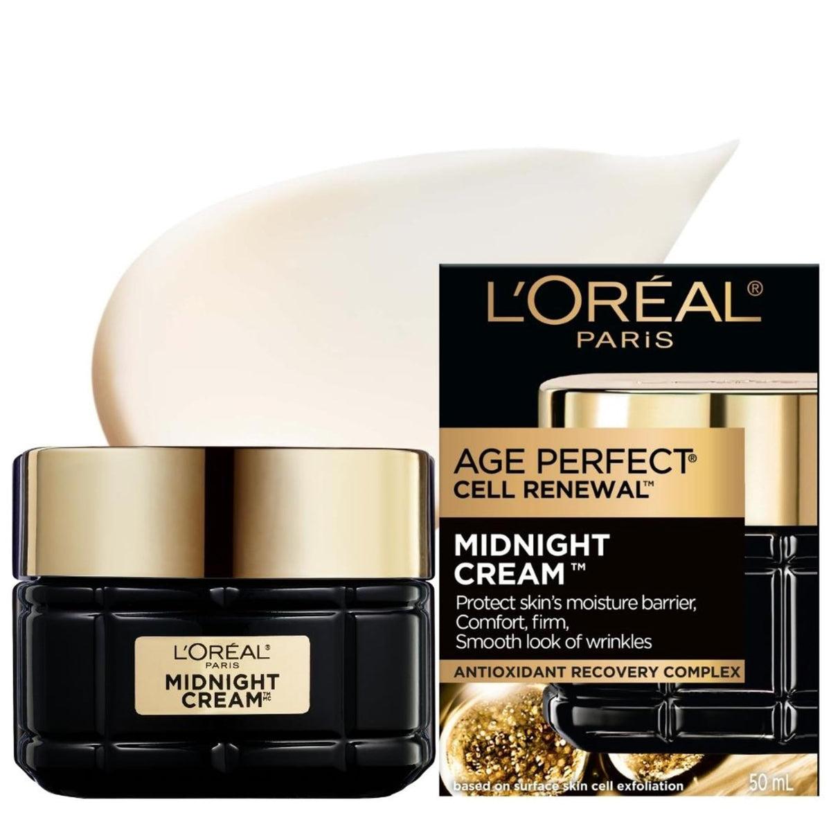 L'Oréal Paris Midnight Night Cream, Age Perfect, 50 ml