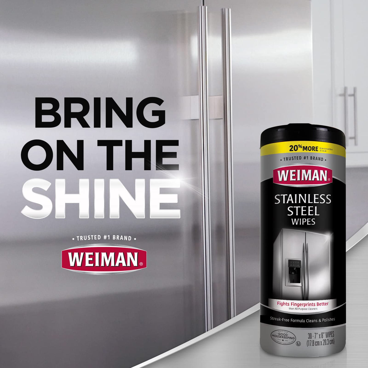 Weiman Stainless Steel Wipes, 30 ct, 2 Pack