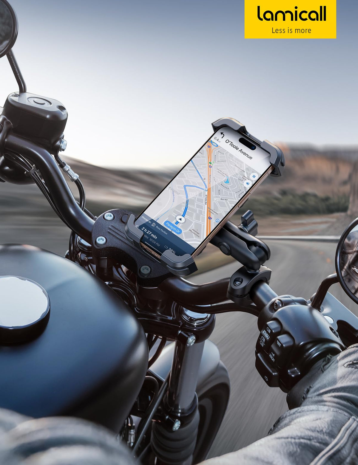 Lamicall Motorcycle Phone Mount with Vibration Dampener