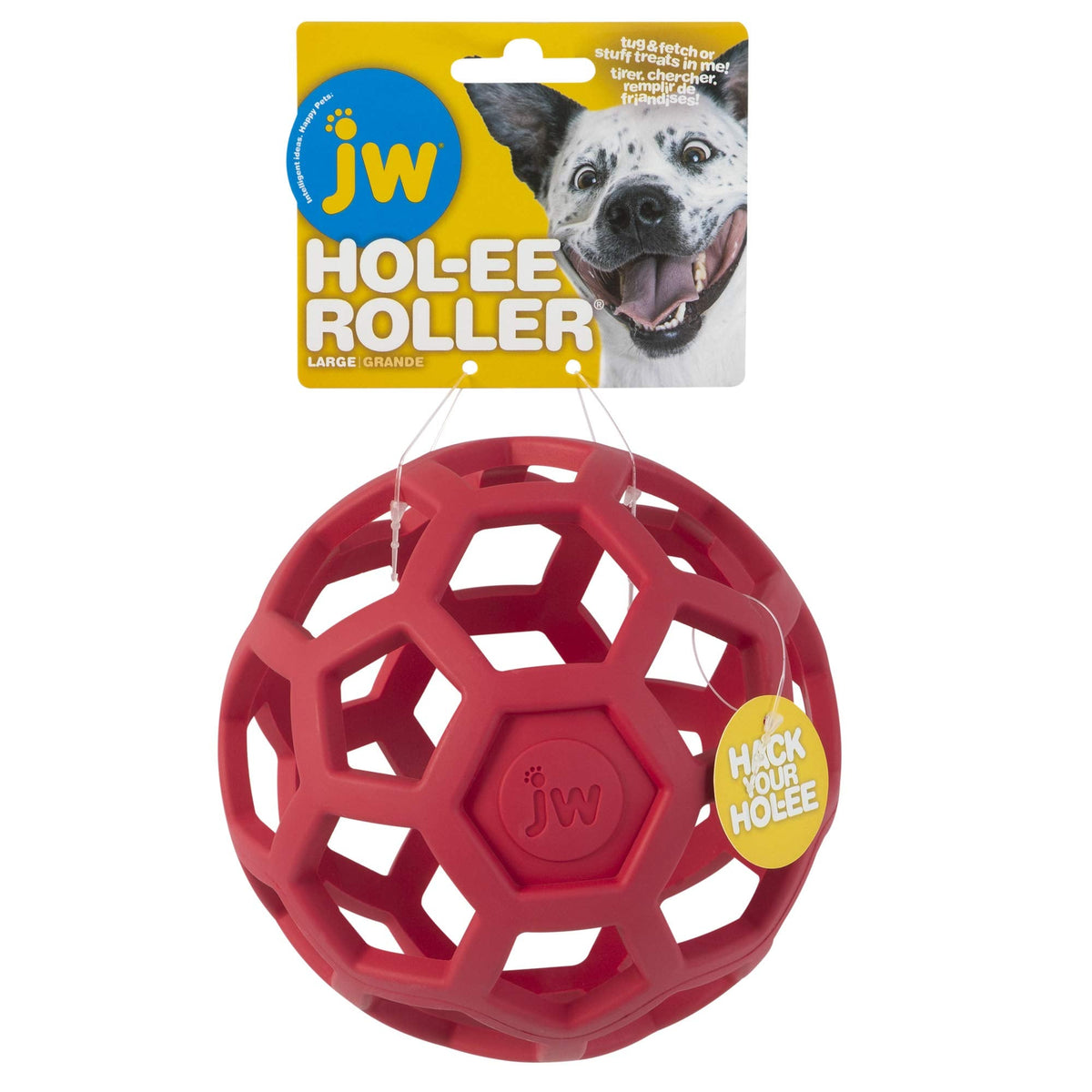 JW Pet HOL-ee Roller Original Dog Puzzle Ball, Large, Assorted Colours