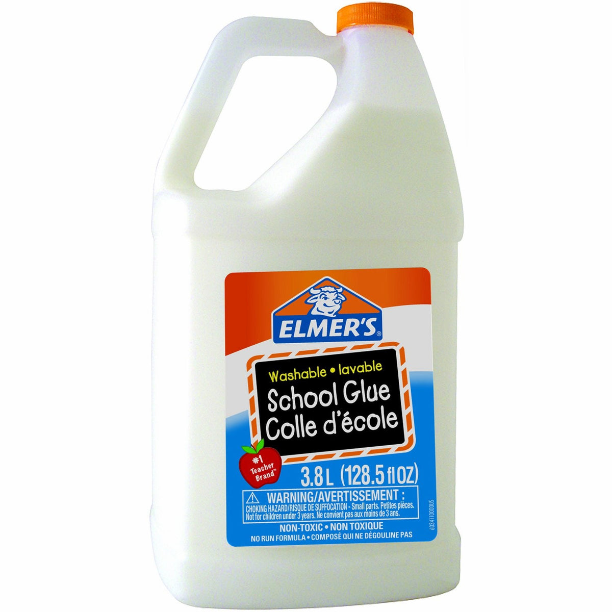 Elmer's Washable No-Run School Glue, White, 3.8 L (1 Gallon) Jug