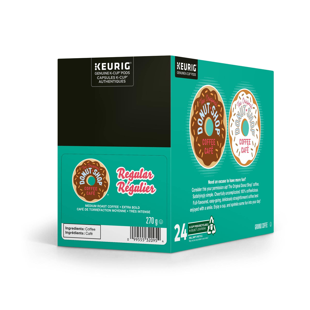 The Original Donut Shop Extra Bold K-Cup Coffee Pods, 24 Count
