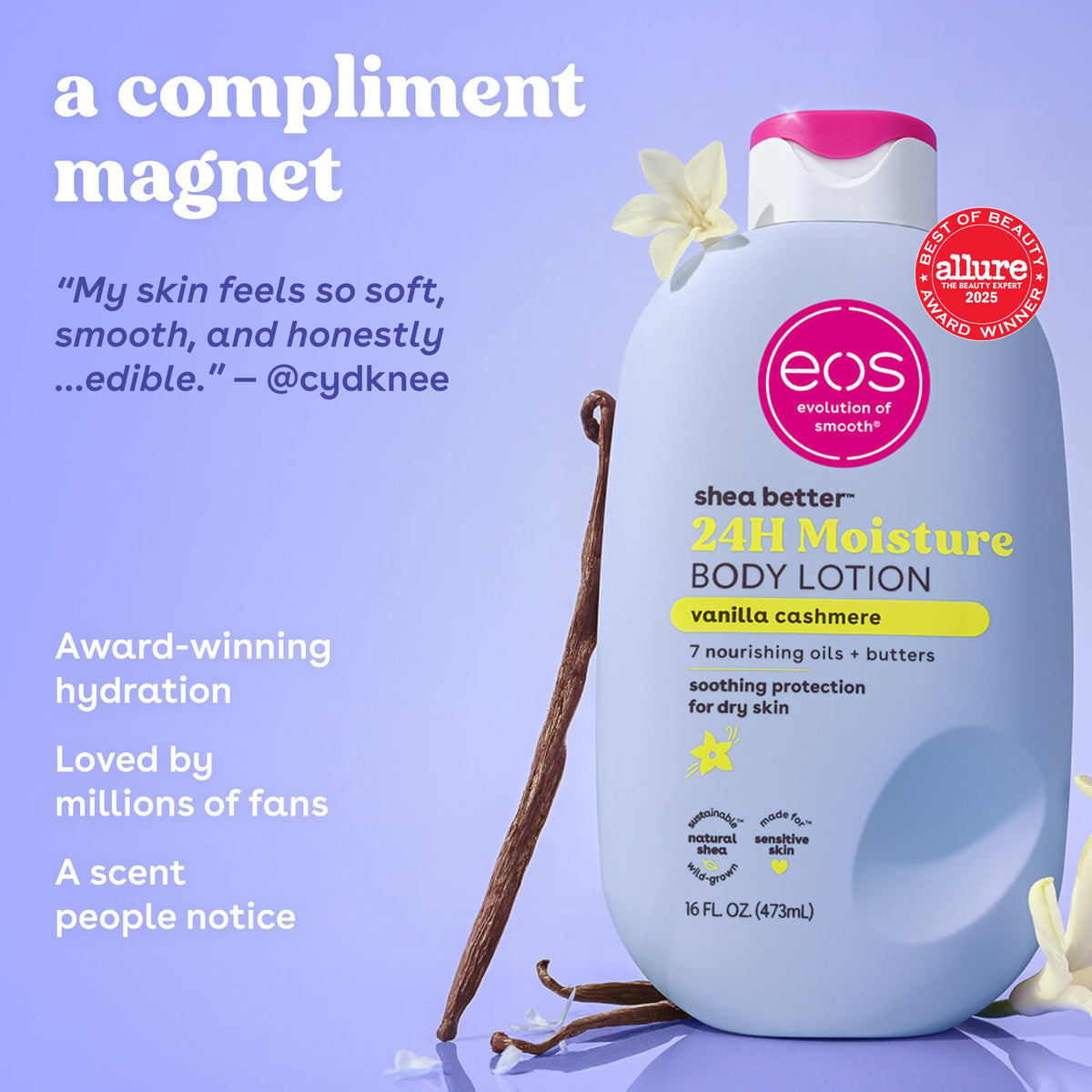Shea Better 24H Moisture Body Lotion, Vanilla Cashmere