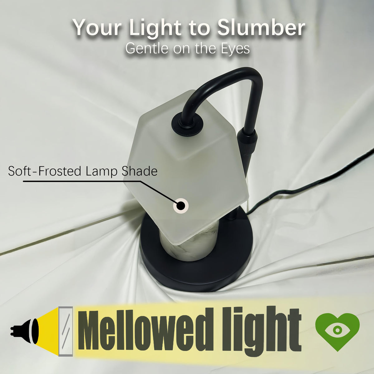 Jimei Candle Warmer Lamp with Timer, Dimmable, Frosted Glass Black