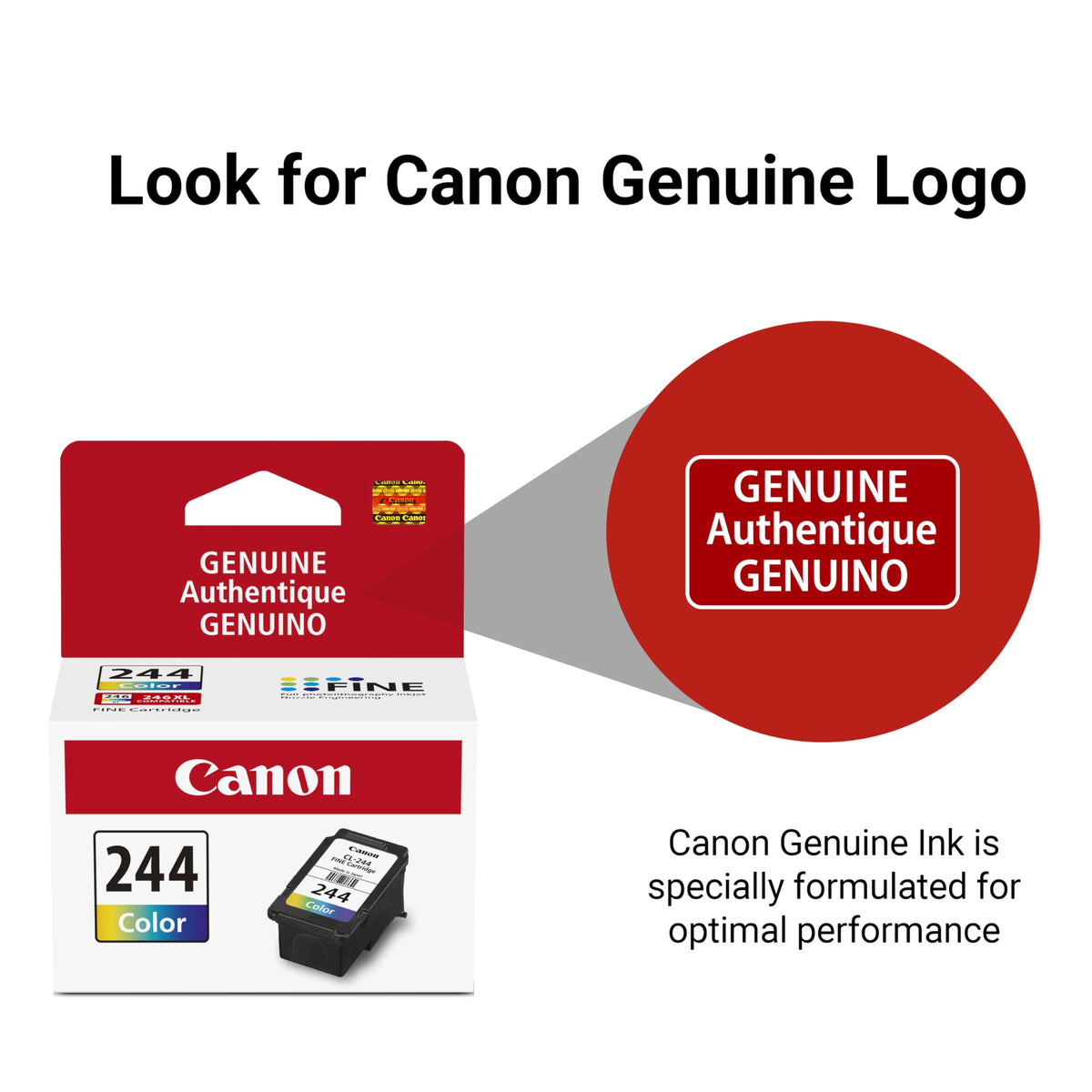 Canon Genuine CL244 Ink, Colour