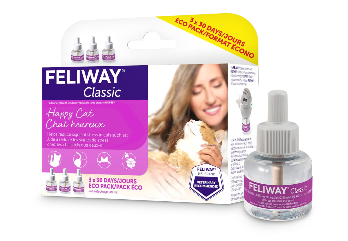 FELIWAY Classic Diffuser Refill Value Pack, 3 x 48 ml