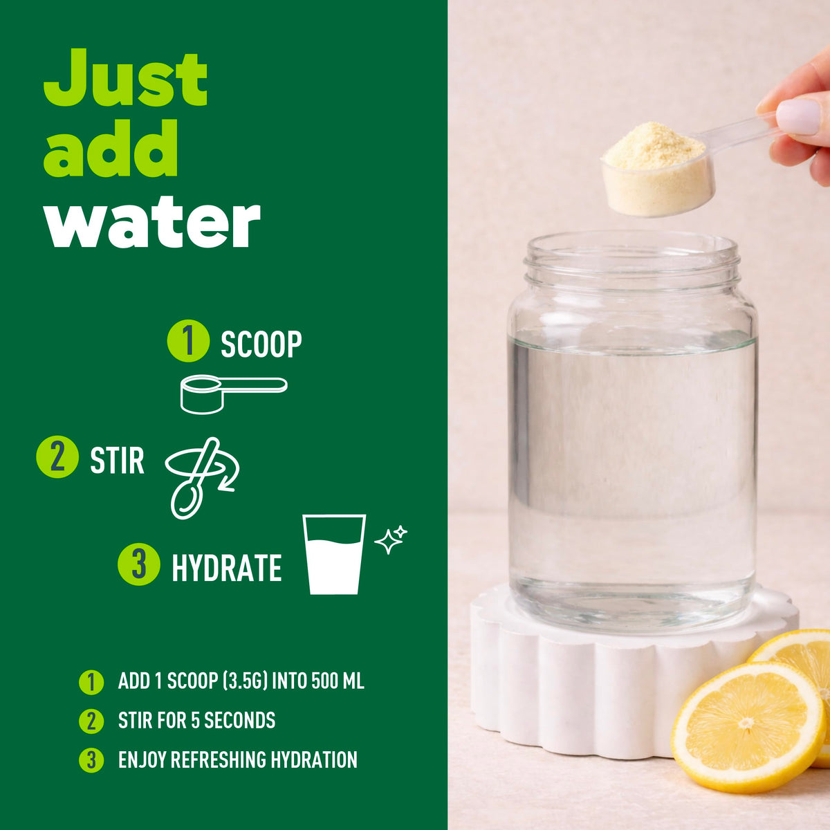 Organika Electrolytes Powder, Classic Lemonade, 210 g