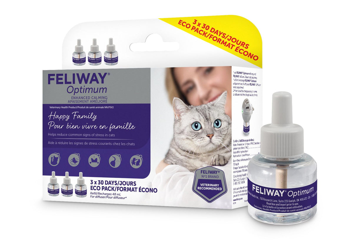 FELIWAY Optimum Diffuser Refill Value Pack, 3 x 48 ml