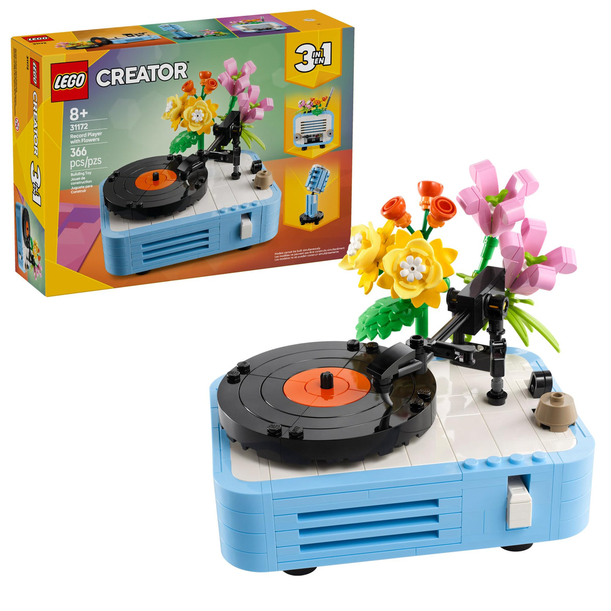 LEGO Creator 3-in-1 Record Player with Flowers, 31172