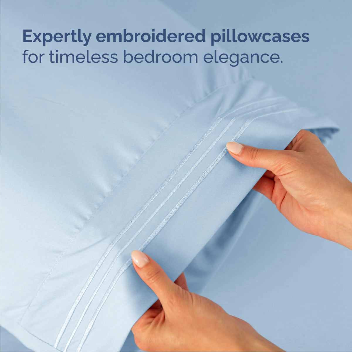 CGK Unlimited Brushed Microfibre Sheet Set, Queen, Sky Blue