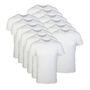 Gildan Men's Crew T-Shirts G1100, White, 12-Pack, Large