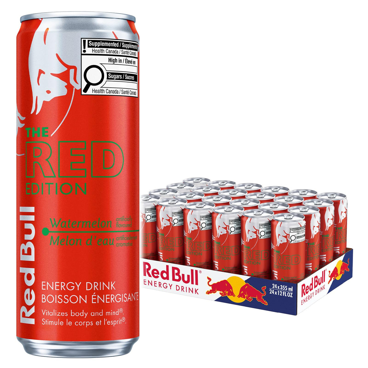 Red Bull Energy Drink, Watermelon, 355 mL, 24 Pack