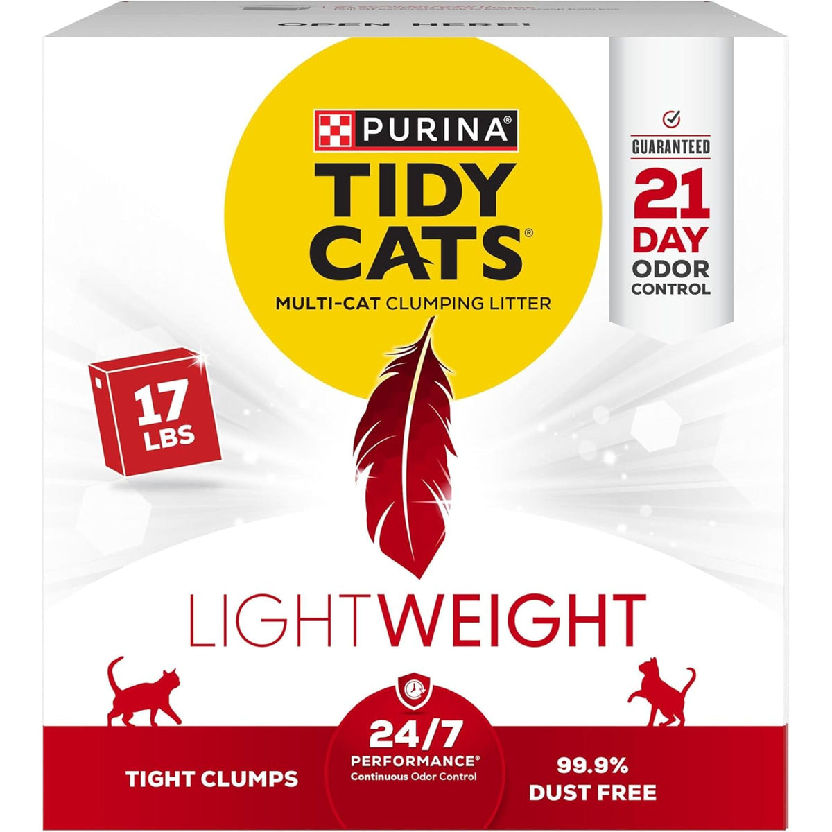 Purina Tidy Cats Lightweight Low Dust Clumping Cat Litter, 17 lb