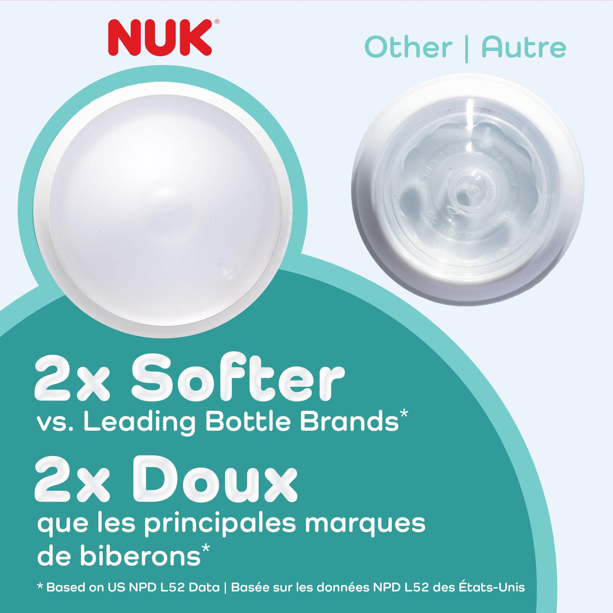NUK Perfect Match Gift Set, 4 Bottles, 2 Extra Nipples, 1 Pacifier