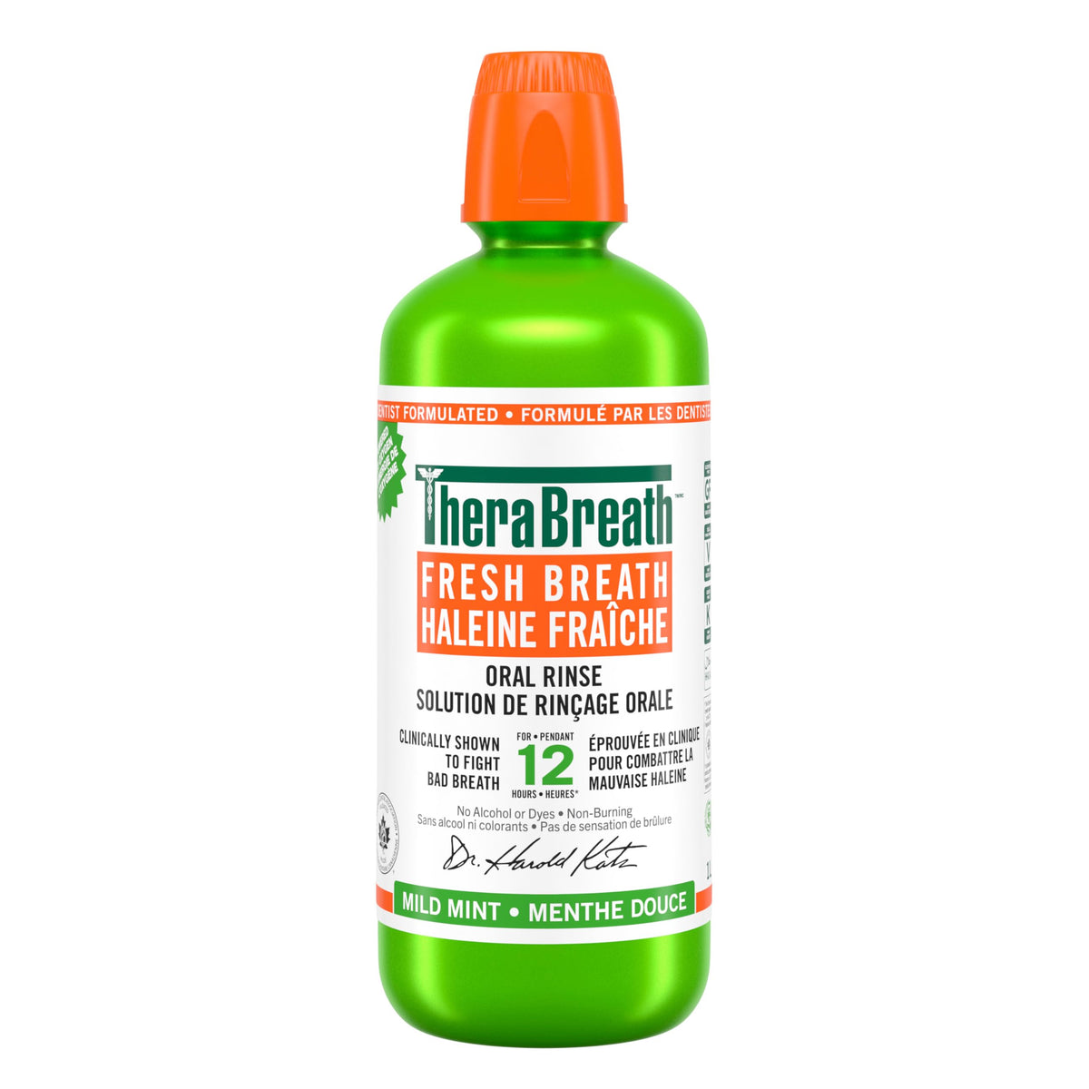 TheraBreath Fresh Breath Oral Rinse, Mild Mint, 1 L