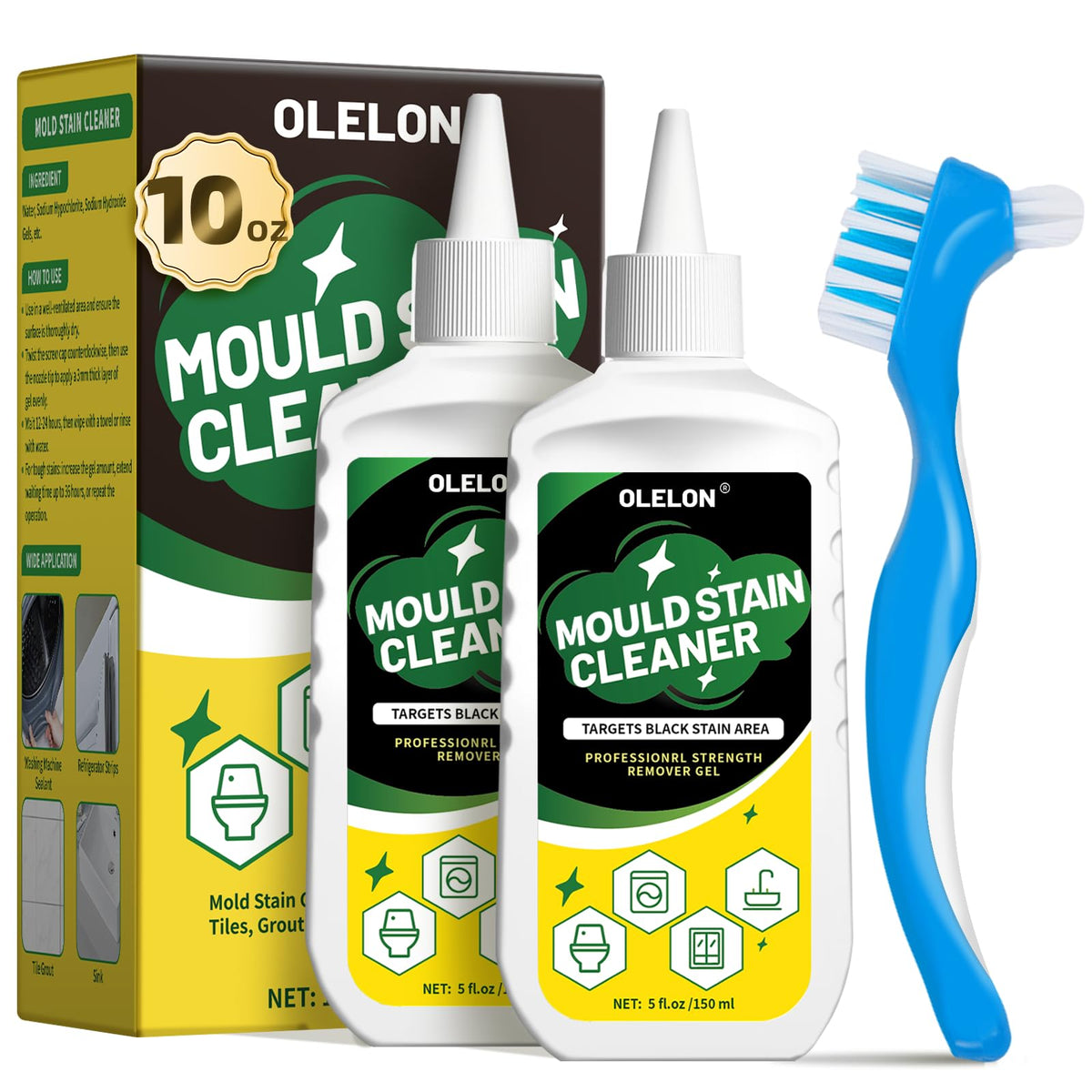 Mold Remover Gel for Washing Machine and Tile Grout