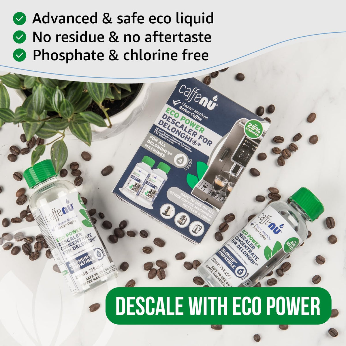 De'Longhi Compatible Descaling Solution, 2 Bottles