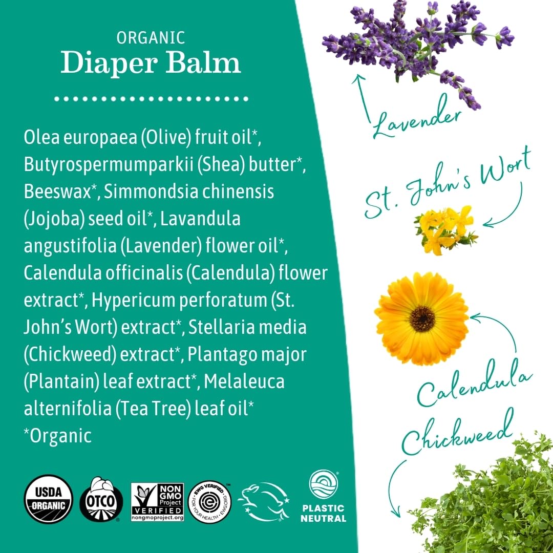 Earth Mama Organic Baby Diaper Balm, 60 ml