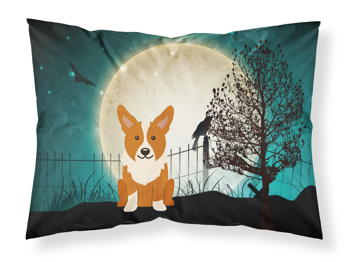 Caroline's Treasures Halloween Scary Corgi Pillowcase, Standard