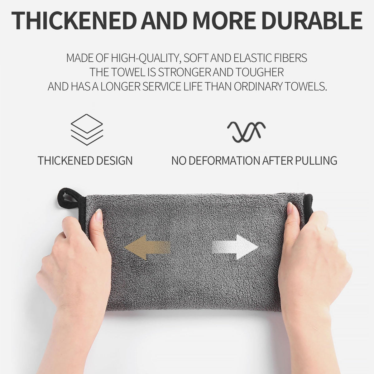 JJundiles Microfibre Shower & Car Cleaning Cloths, 40 x 40 cm, 3-Pack