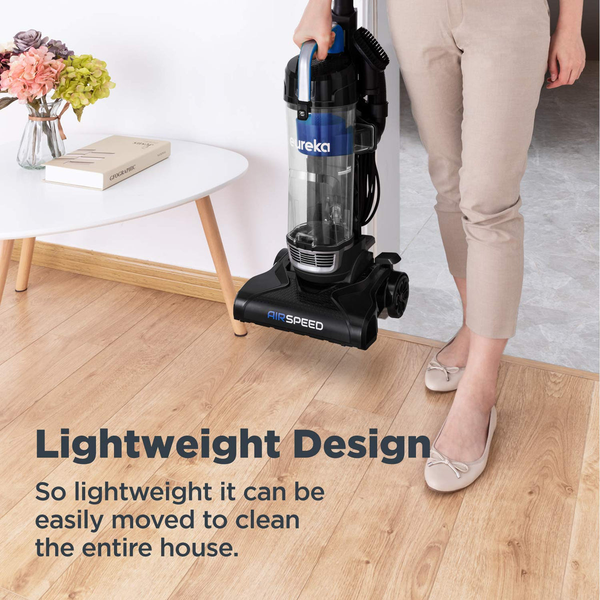 Eureka Airspeed Bagless Upright Vacuum, NEU101C, Ocean Blue