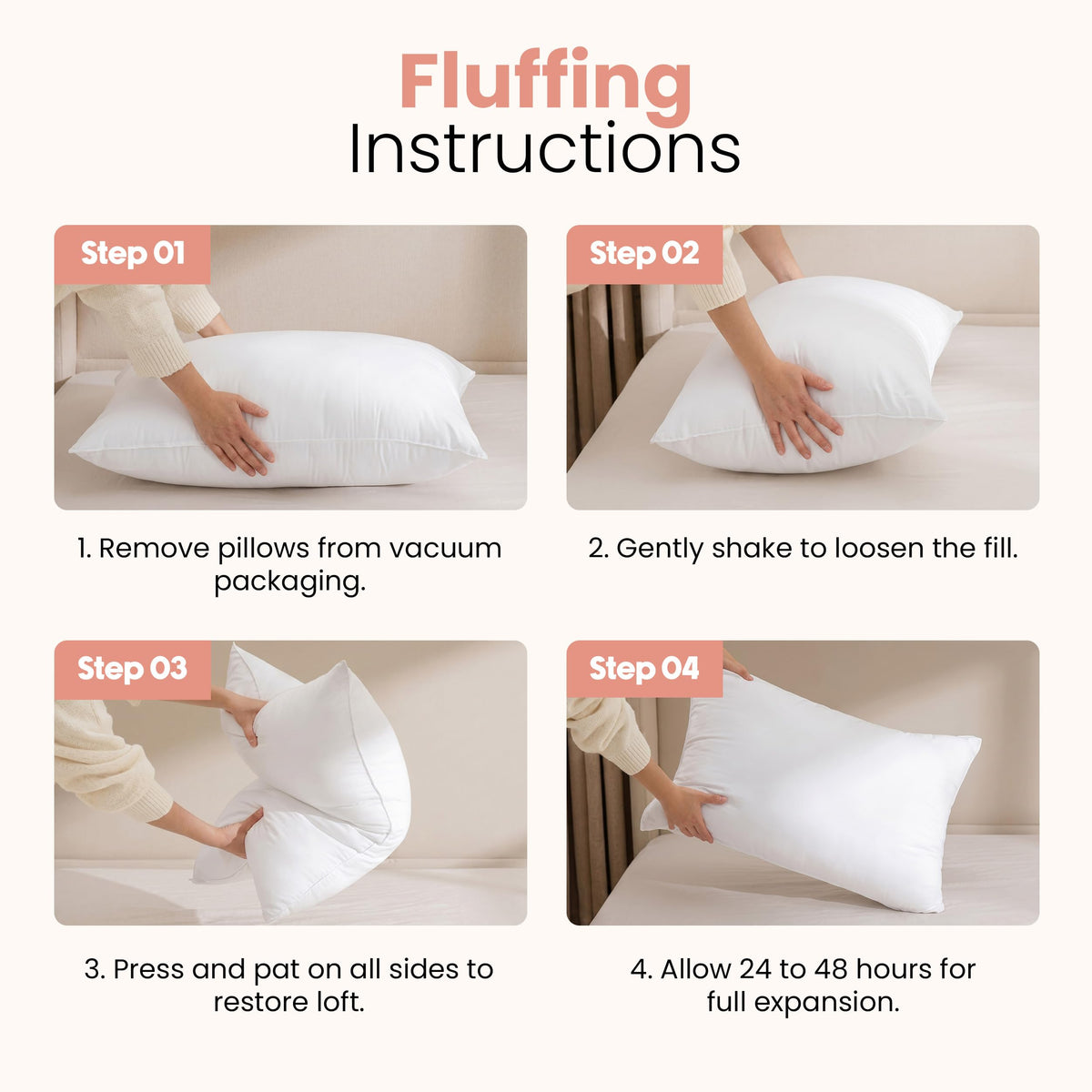 Utopia Bedding Throw Pillow Inserts, 12 x 20 in, 2-Pack, White