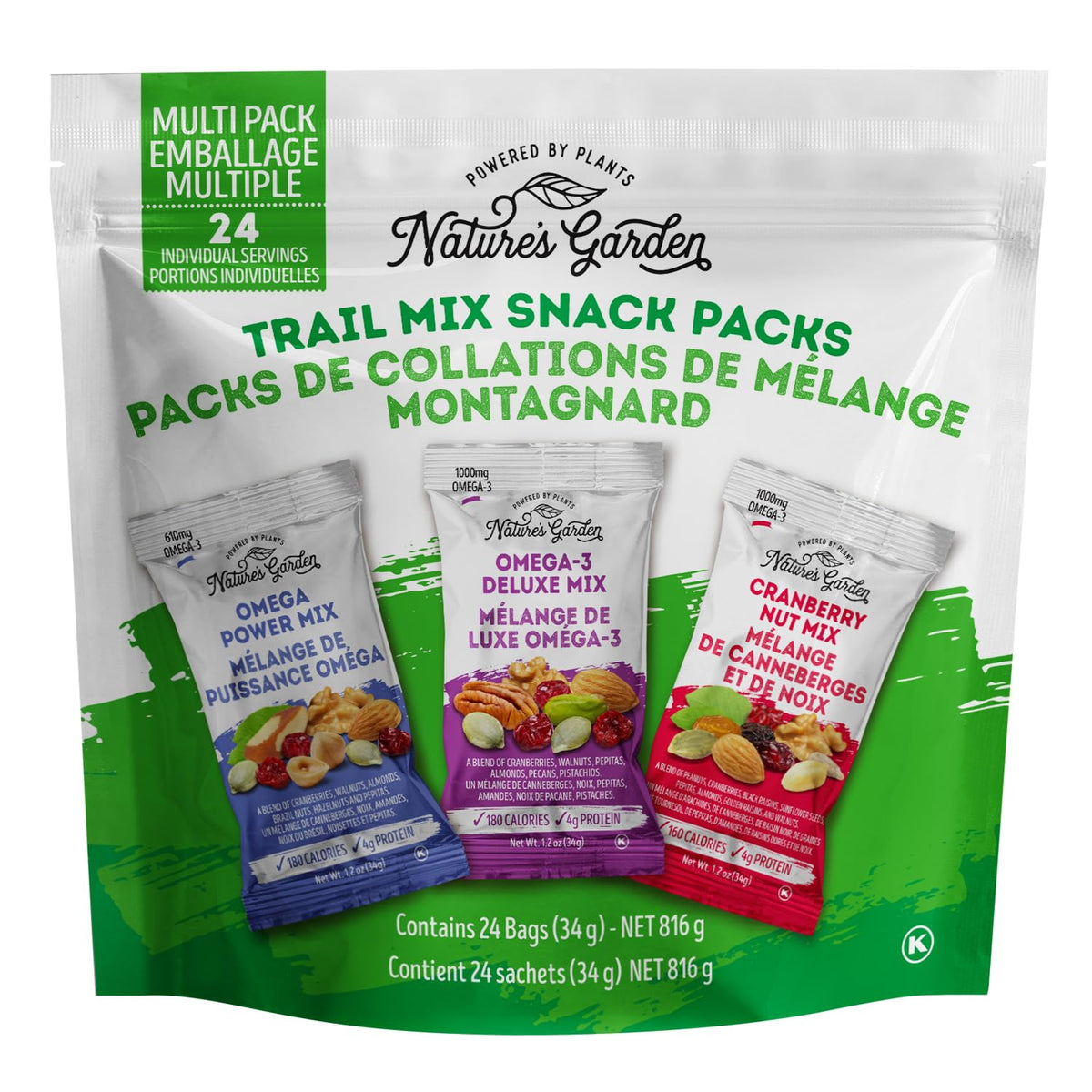 Nature's Garden Healthy Trail Mix Snack Packs, 816 g
