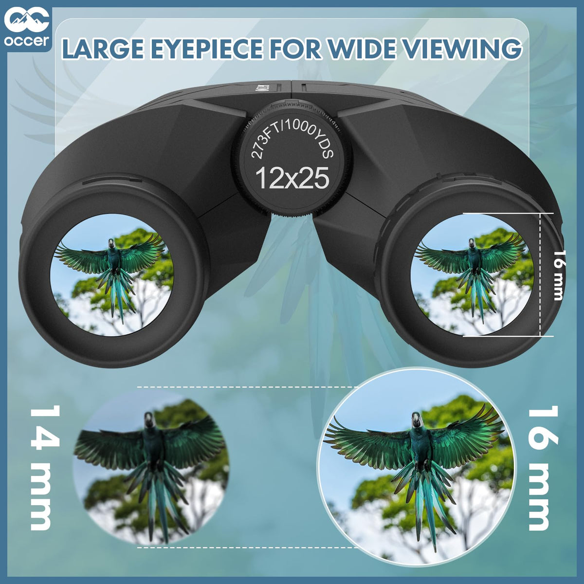 Occer 12x25 Compact Binoculars