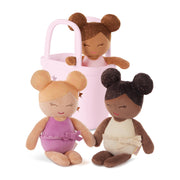 LullaBaby Bath Baby Dolls, Water Play Set with Pink Basket