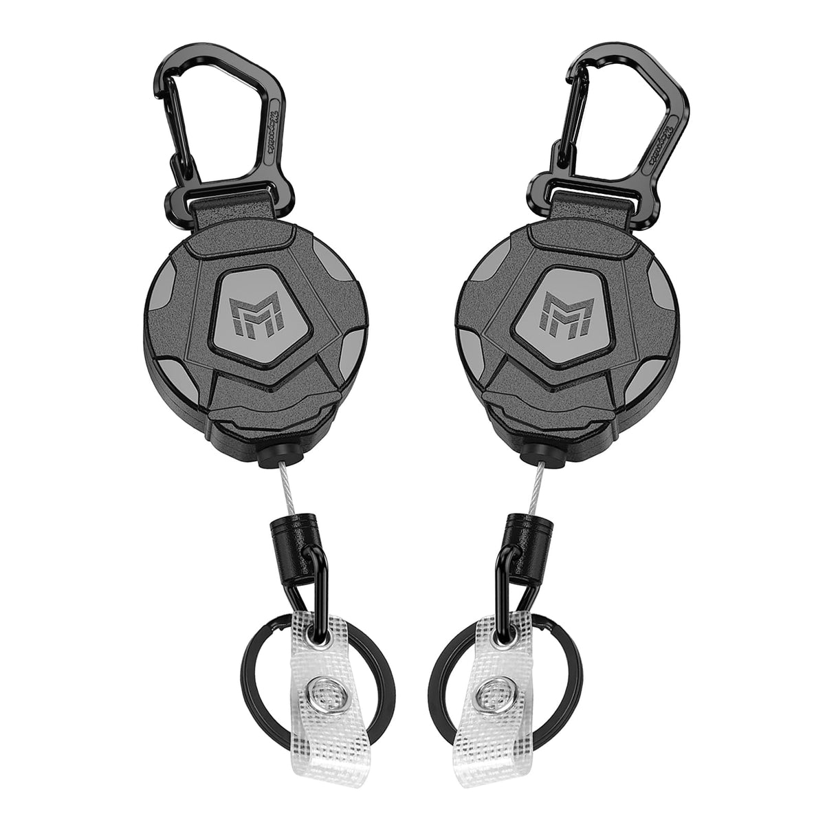 MNGARISTA Heavy-Duty Retractable Carabiner Keychain (2 Pack)