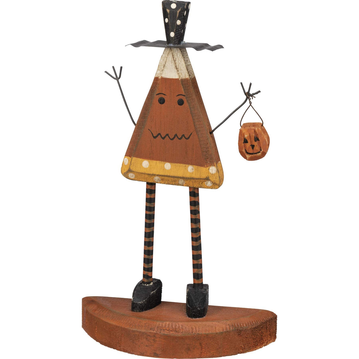 Primitives by Kathy Wooden Candy Corn Man Decor, 4.5 x 8 in