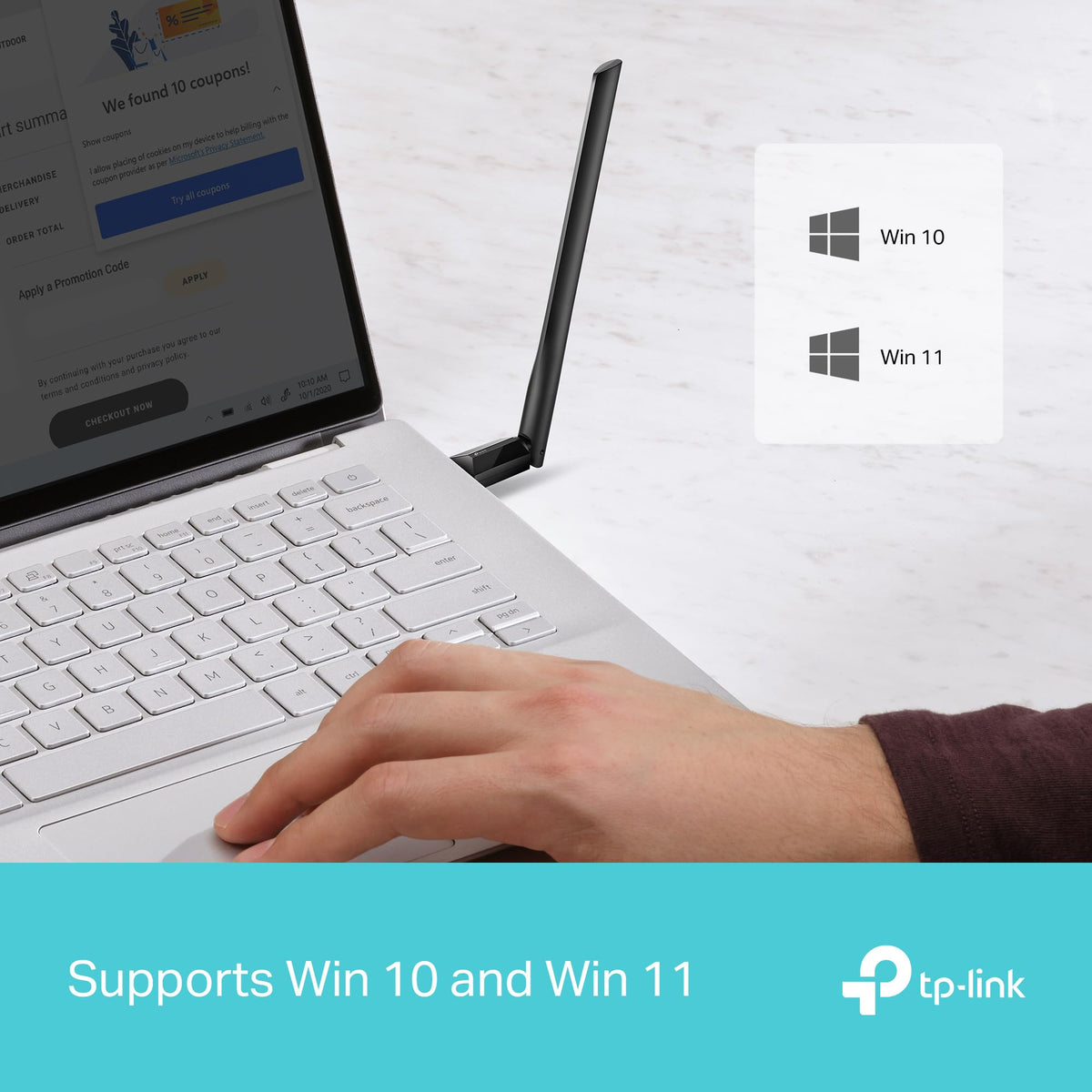 TP-Link AX1800 WiFi 6 USB Adapter, Archer TX35U Plus