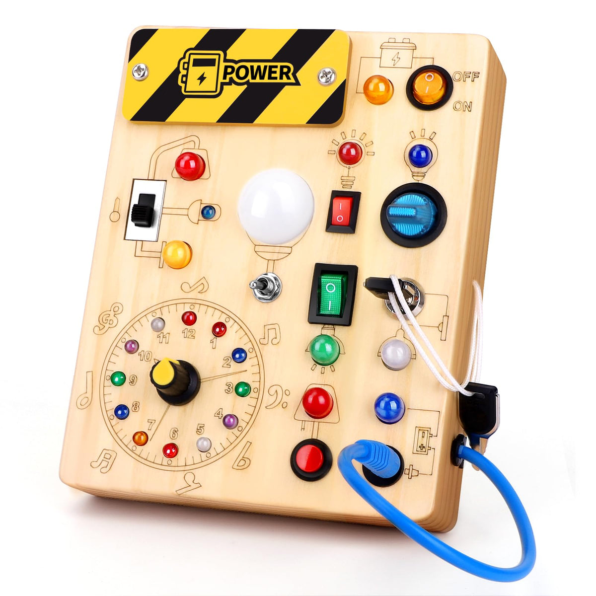Busy Board with 23 LED Lights for Toddlers