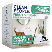 Clean People Laundry Detergent Sheets, Fresh Scent, 96 Pack