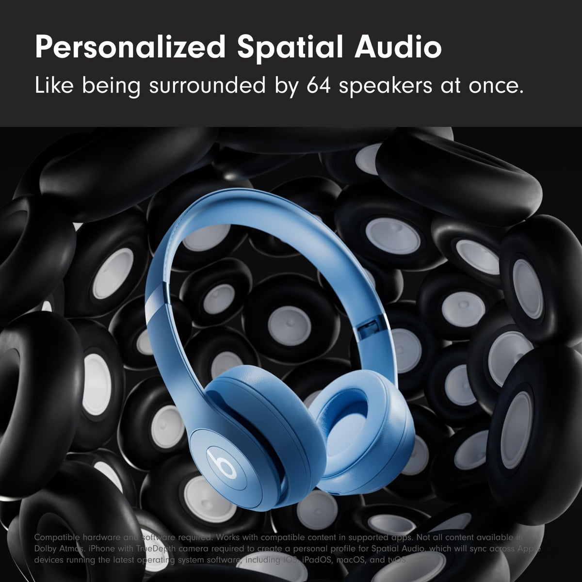 Beats Solo 4 Wireless On-Ear Headphones, Slate Blue