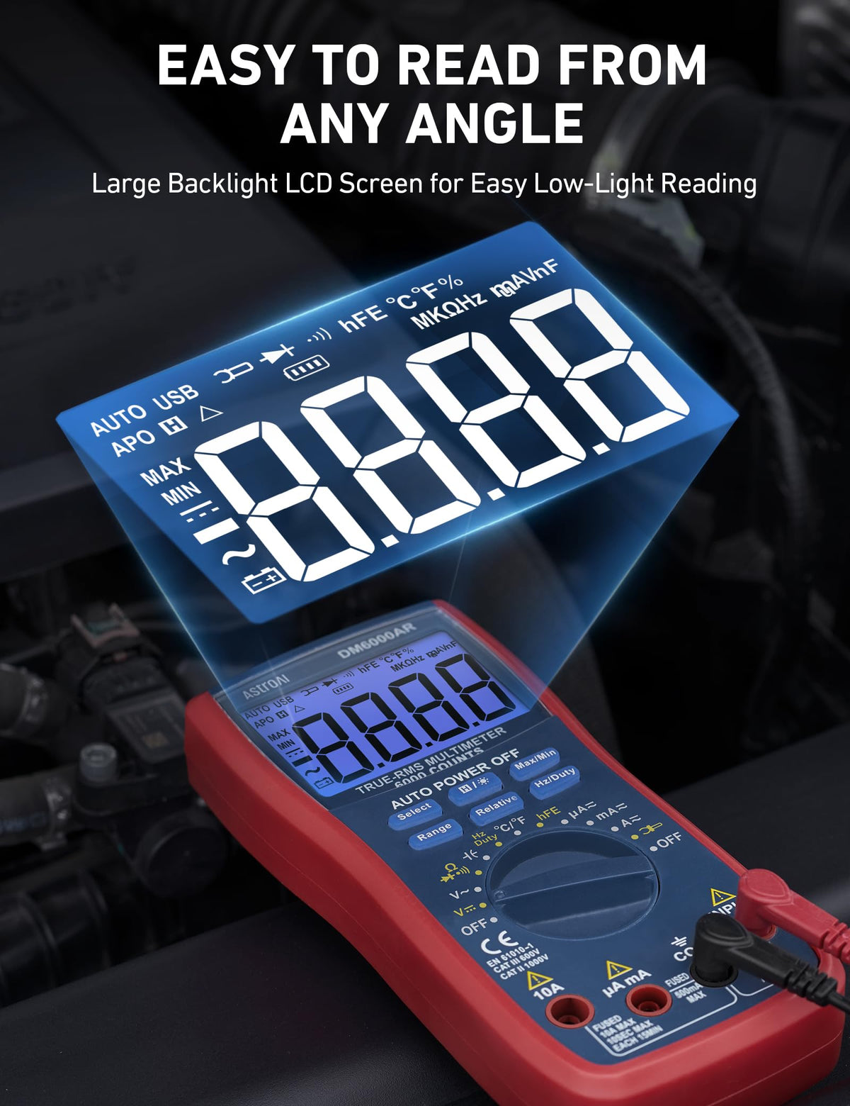 AstroAI Digital Multimeter 6000, Blue