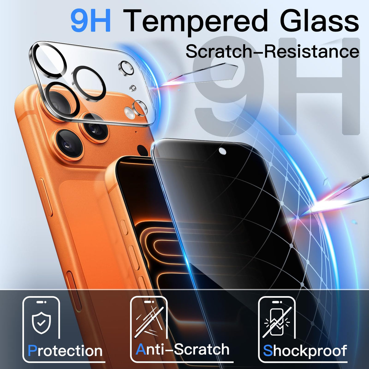 JETech Privacy Screen Protector for iPhone 17 Pro Max, 6.9 in, 2 Pack