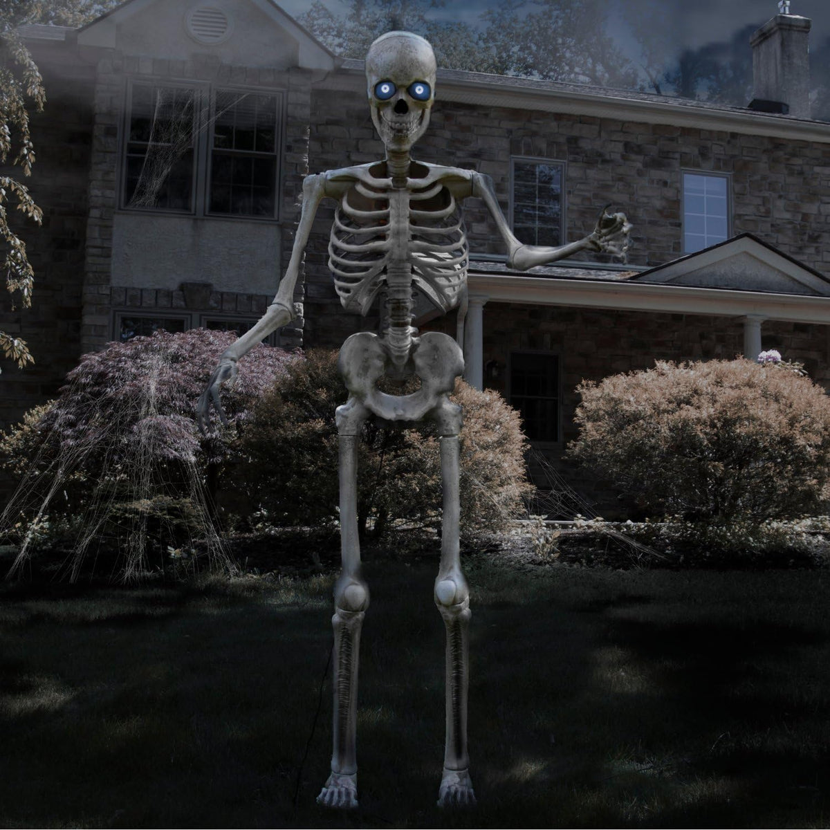 Haunted Hill Farm Bones McNeely 8 ft Talking Skeleton Animatronic