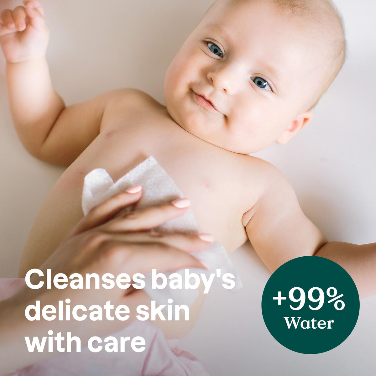 ATTITUDE Baby Water Wipes, Unscented, 72 Count, Pack of 3