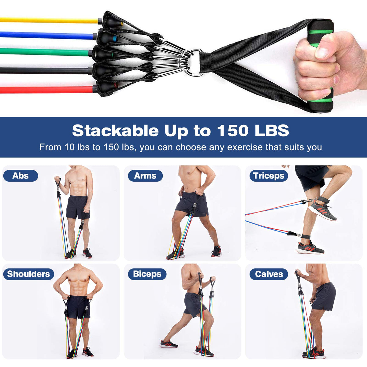 Sensyne Resistance Bands Set (16 Pieces)